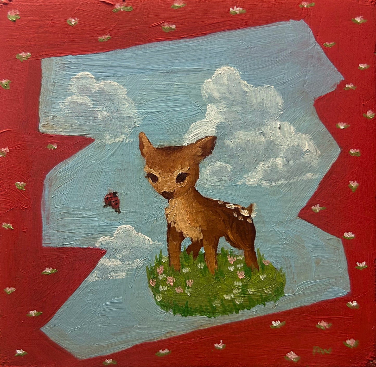 "June Bug" - oil on 4x4 inch canvas panel