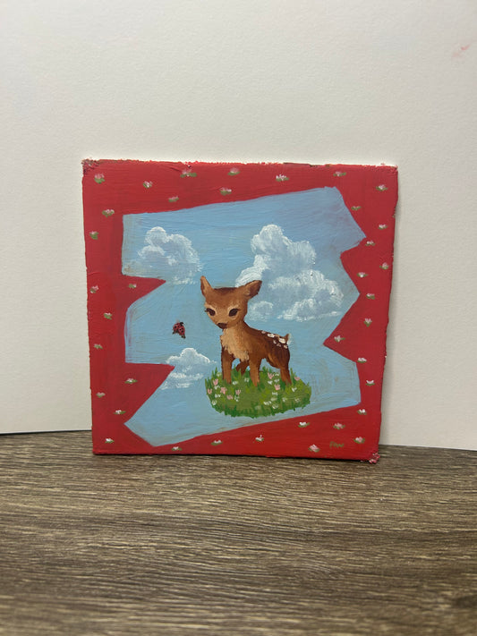 "June Bug" - oil on 4x4 inch canvas panel