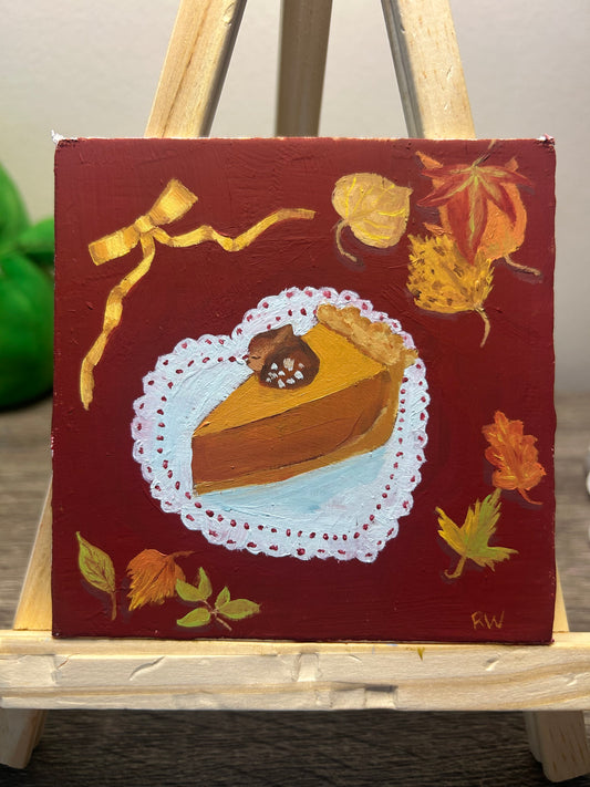 "November Arrangement" - oil on 4x4inch canvas panel